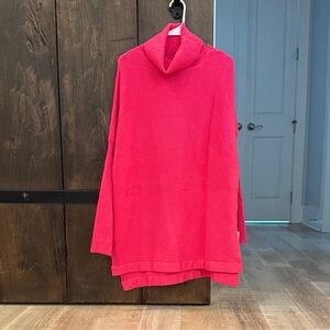 Women's Pink Turtleneck Sweater